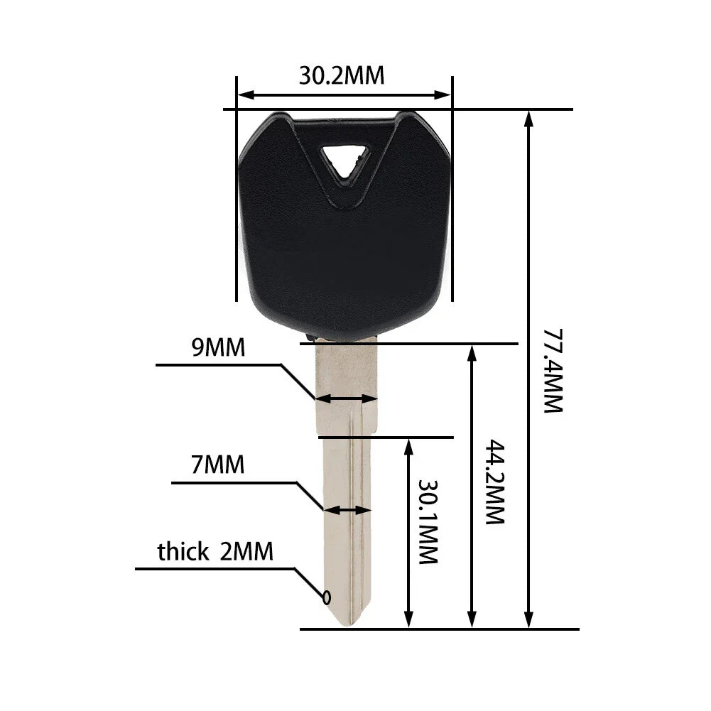 Motorcycle Uncut Blade Blank Key for Kawasaki NINJA250 ZX250R EX250 NINJA300