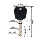Motorcycle Uncut Blade Blank Key for Kawasaki NINJA250 ZX250R EX250 NINJA300