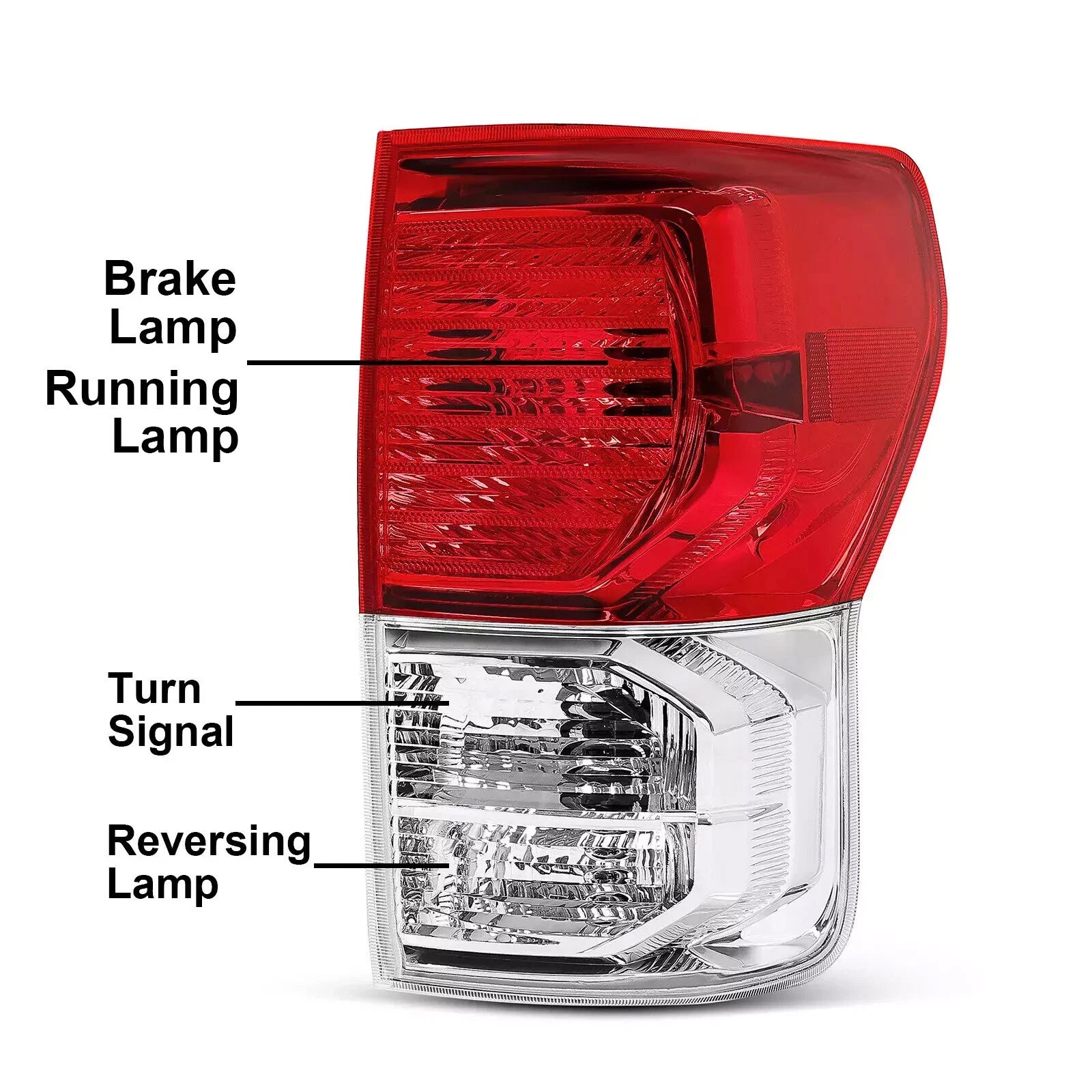 Tail Lights for Toyota Tundra (2007-2013) with Bulbs, Left & Right