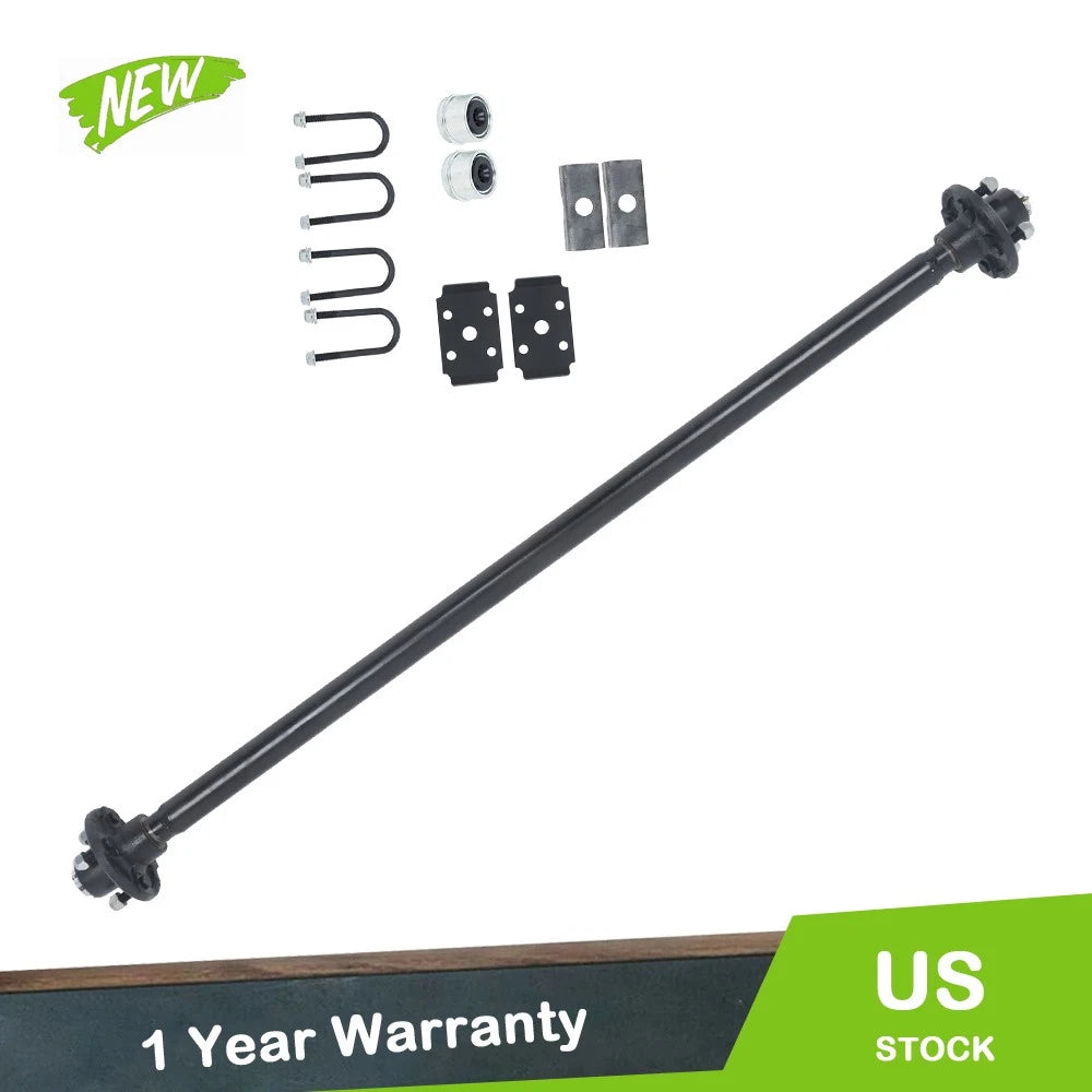 Set of 4 Trailer Axles for Light Trailers (2000 lb Capacity)
