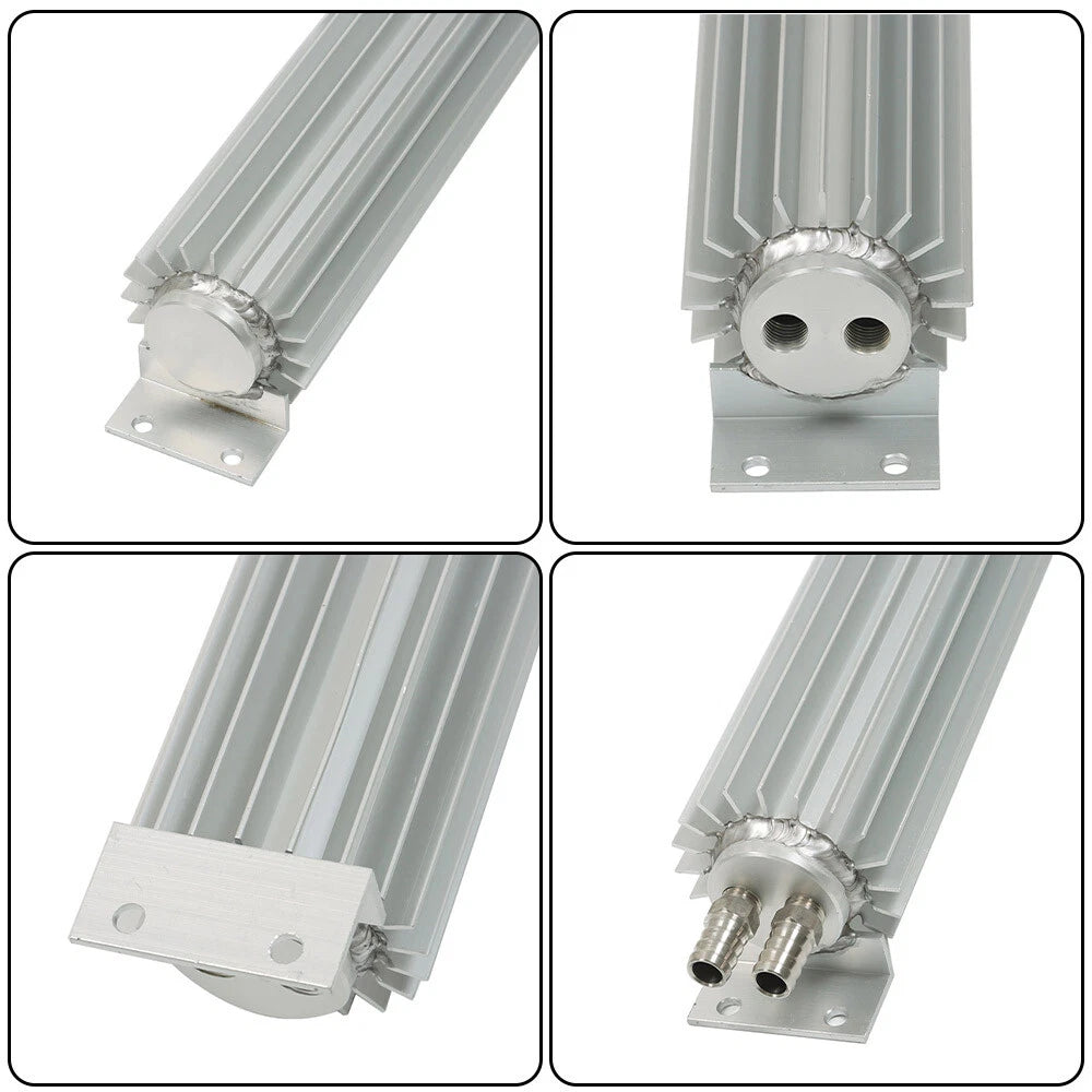 15" Dual Pass Aluminum Finned Transmission Oil Cooler for Universal (Universal)
