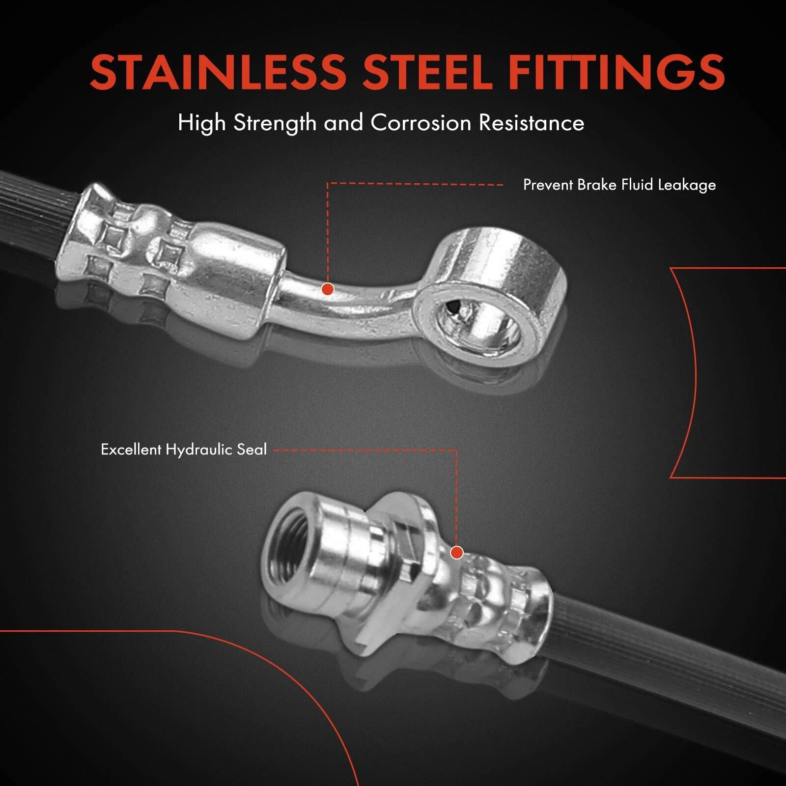 Front Left Brake Hydraulic Hose for Honda Civic (2001–2005)