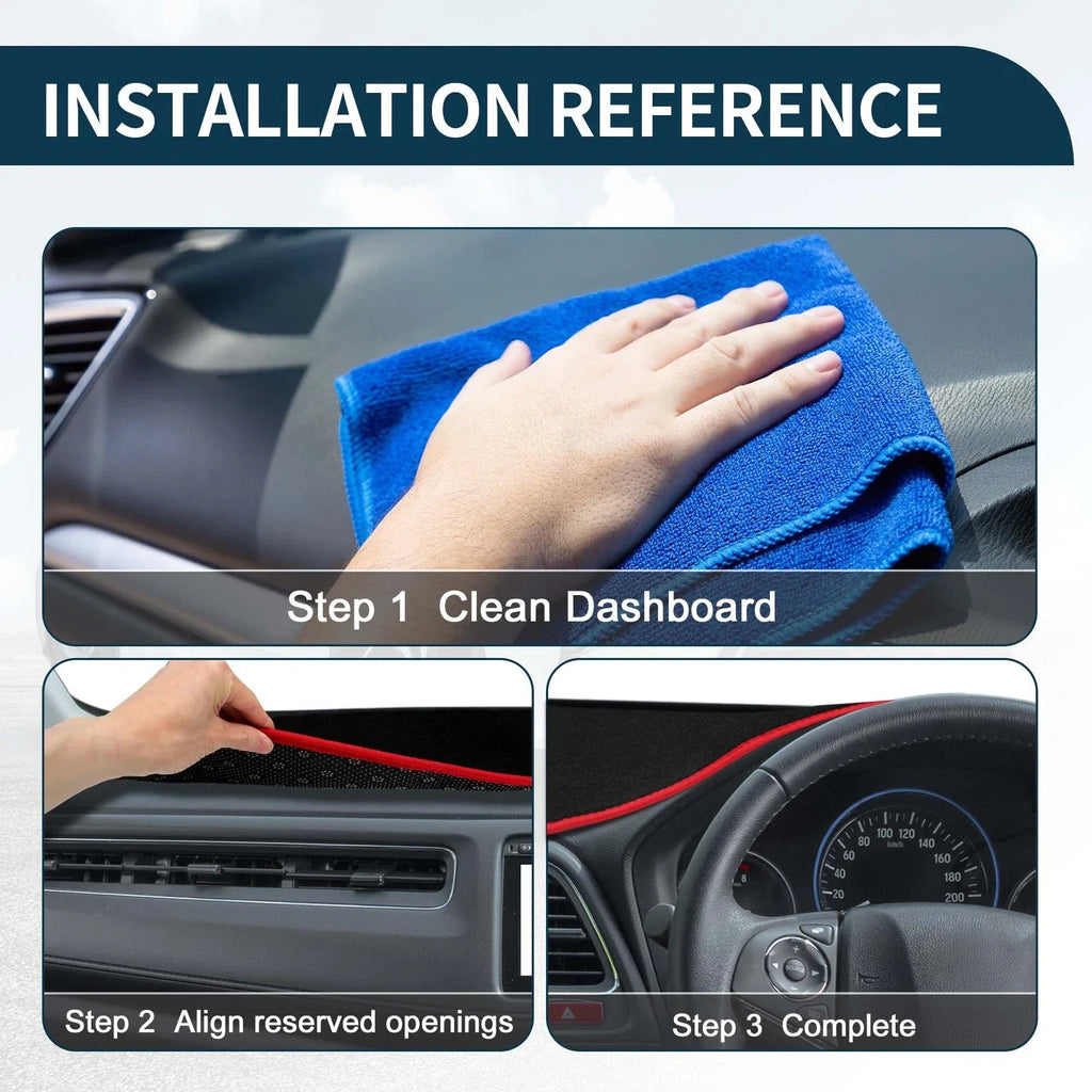 Dash Cover Mat for BMW Mini Cooper Black Red (2014 - 2024)