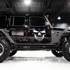 White Skull Hood Graphic Decal Sticker for Vehicle (Universal 1990-2020)