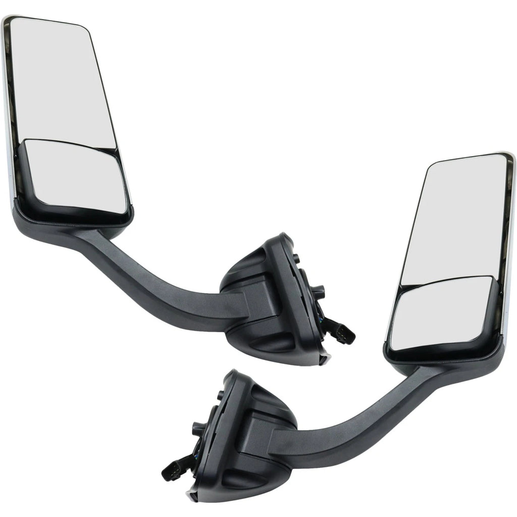 Set of 2 Power Heated Chrome Mirrors for Freightliner Cascadia (2008–2015)
