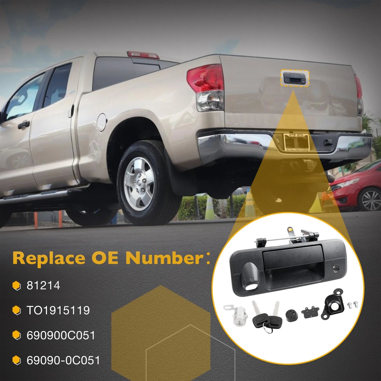 Tailgate Handle with Lock & Camera for Toyota Tundra (2007-2013)