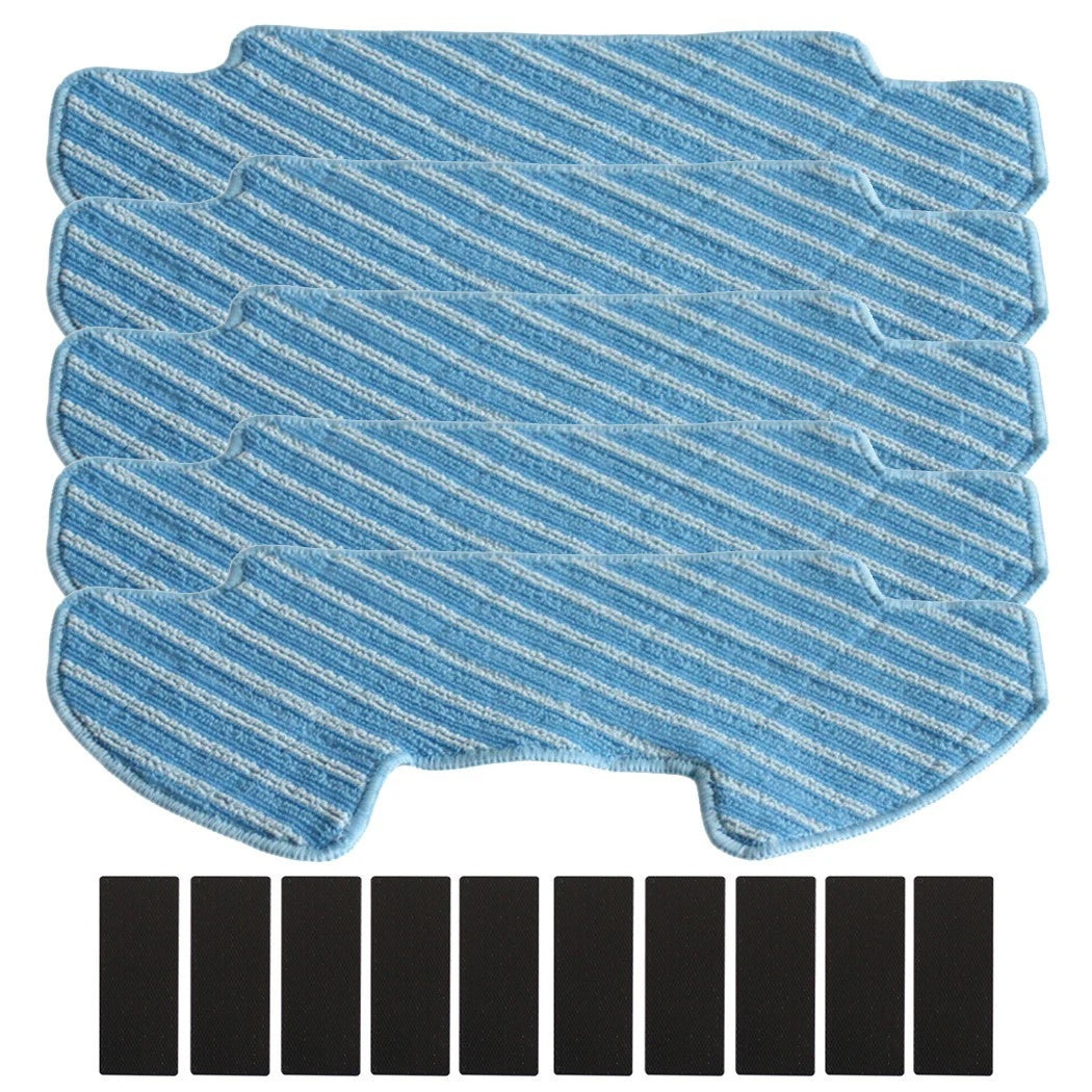 5 Mop Cloths for Samsung Powerbot-E VR05R5050WK (2015–2017) W/Stickers