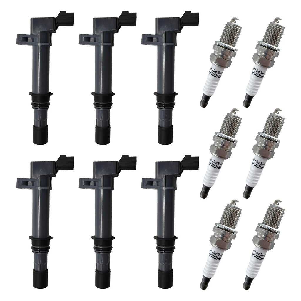 6X Ignition Coils + 6X Spark Plugs for Dodge Ram 1500, Jeep Liberty (2002–2008)