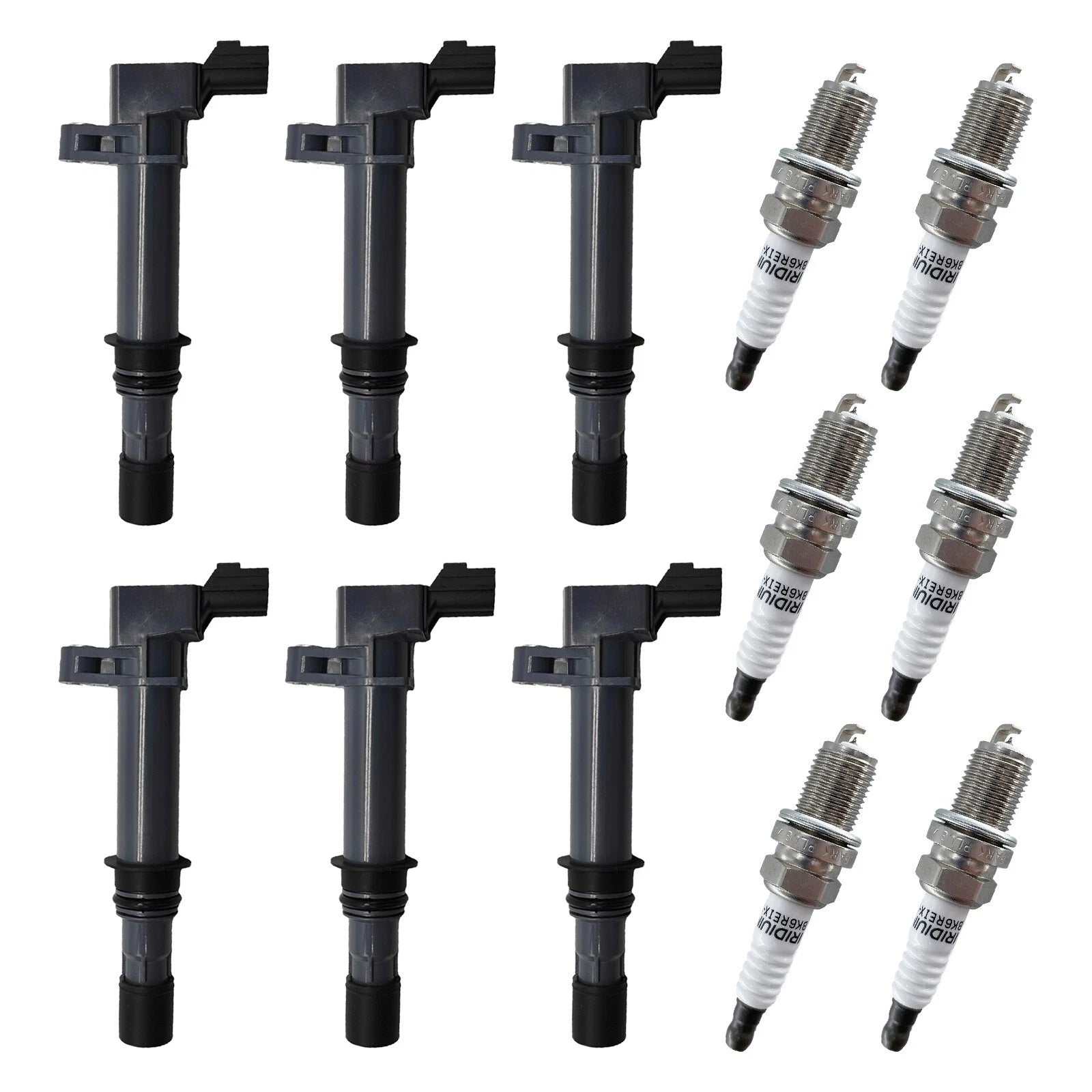 6X Ignition Coils + 6X Spark Plugs for Dodge Ram 1500, Jeep Liberty (2002–2008)