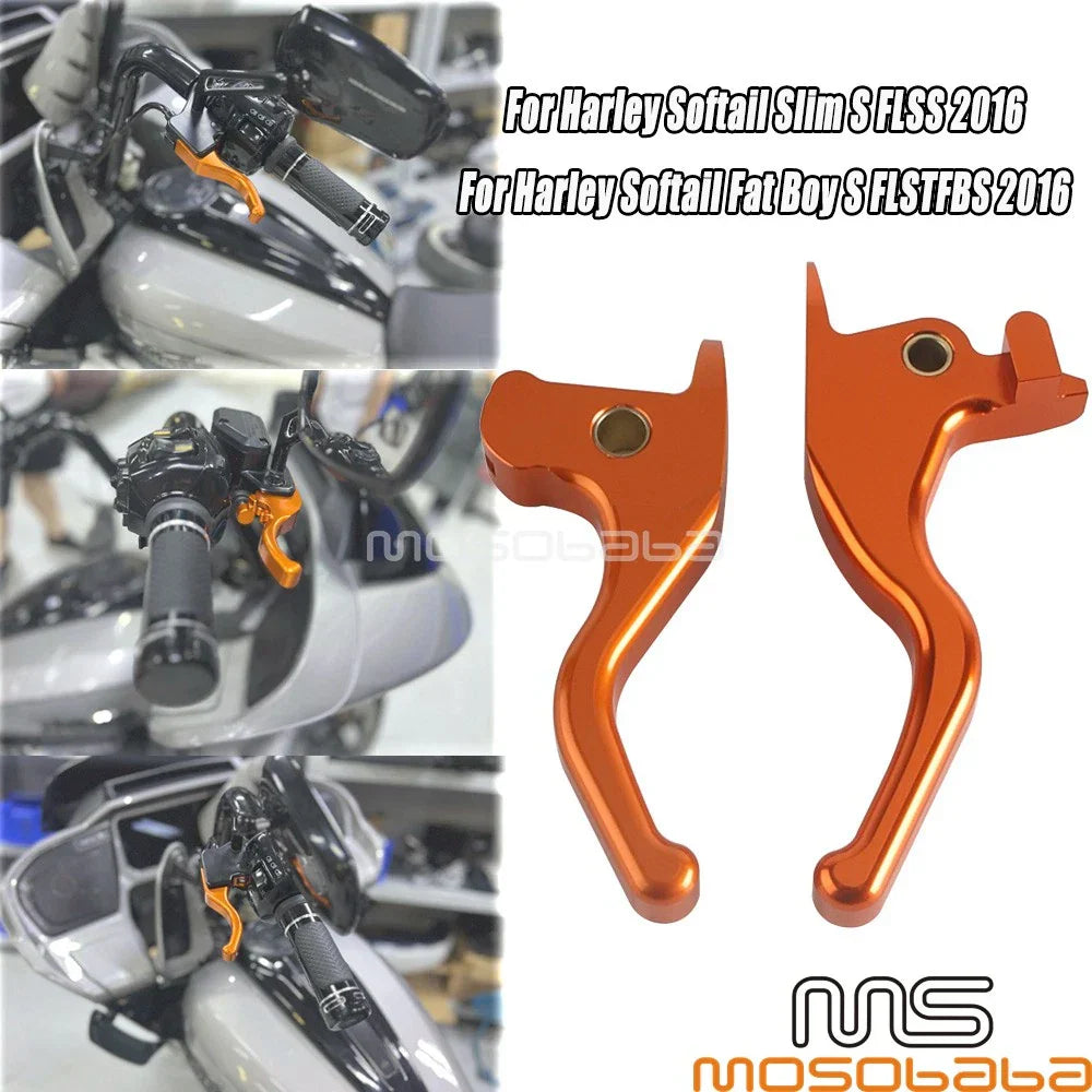 Adjustable Hand Brake Clutch Lever for Harley Softail Fat Boy Slim