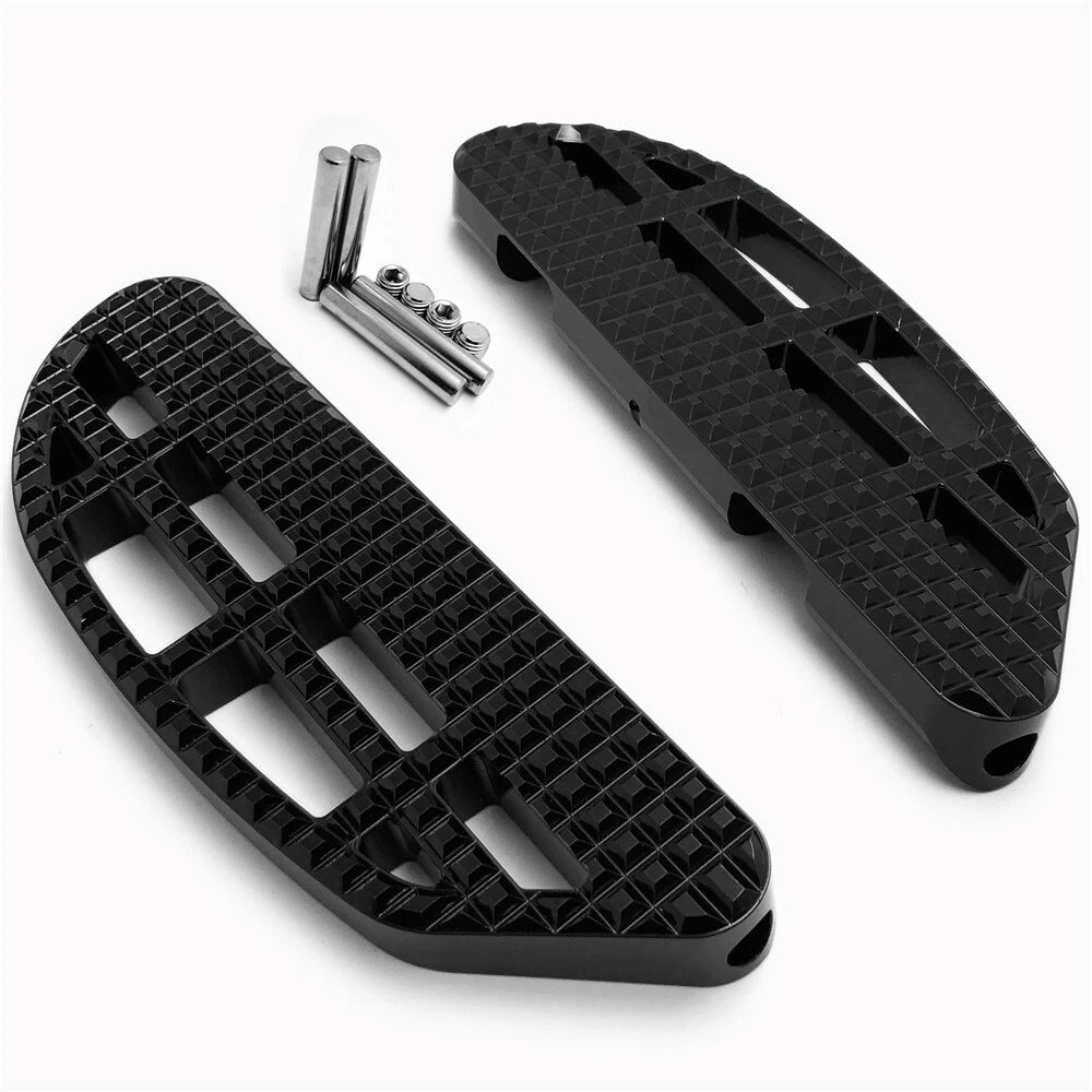 Black Knob Dominator Passenger Footboard for Harley Softail (2000–2017)