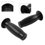7/8" Hand Grips for Universal Vintage Motorcycle Handlebars - Black