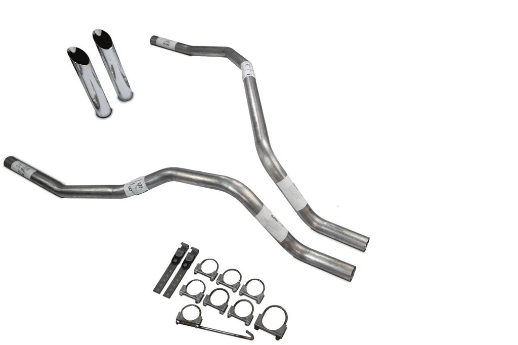 Dual Exhaust Tips for Nissan Titan (2004–2006) 2.5 Inch No Muffler Slash Cut