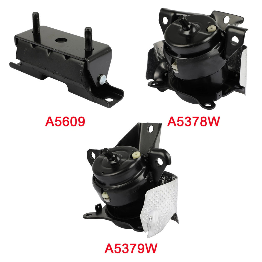 3Pcs Engine Motor Trans Mount Set for Cadillac Escalade (2015–2017) 6.2L 4WD