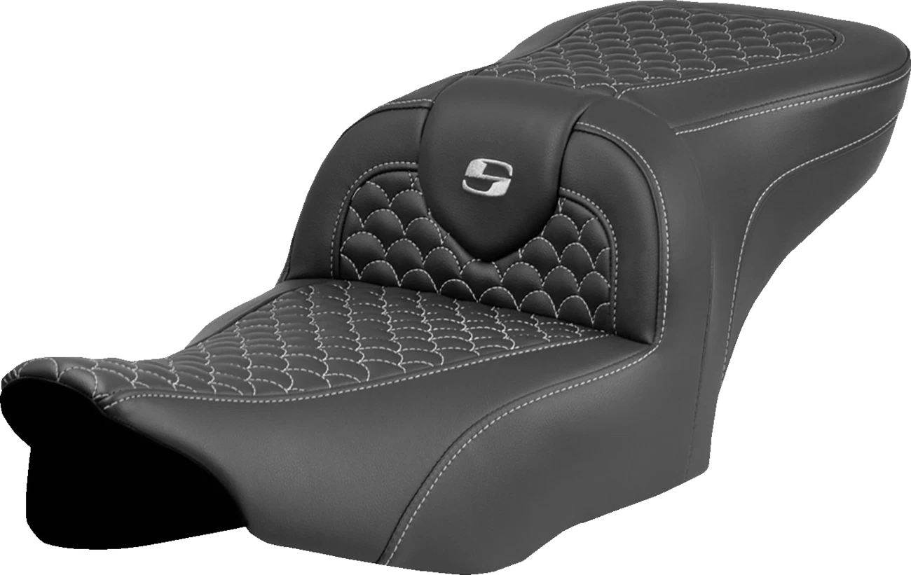 SADDLEMEN Roadsofa Seat for Motorcycle (w/o Backrest) - Dragon Scale Stitch