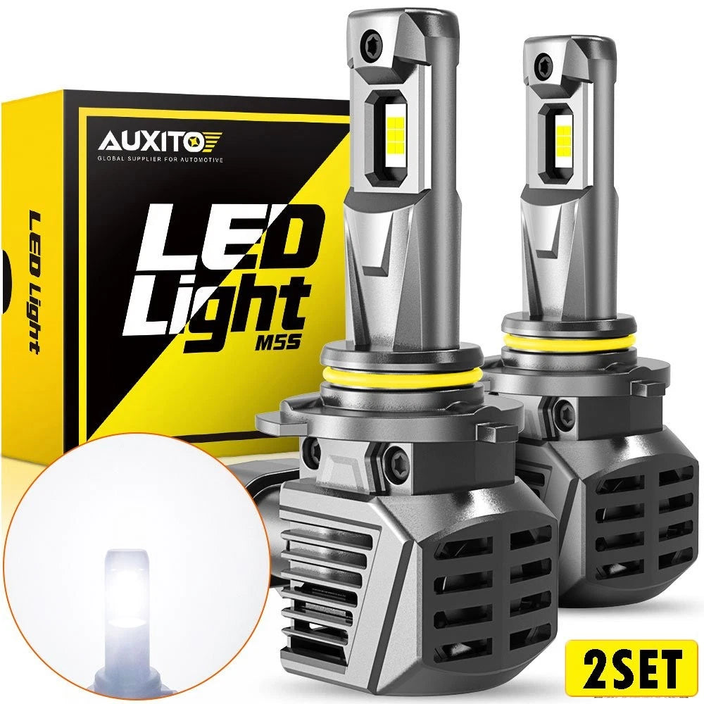 4X AUXITO 9005 HB3 LED Headlight Bulbs for High Low Beam (6500K, 5000LM)