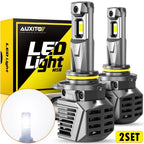 4X AUXITO 9005 HB3 LED Headlight Bulbs for High Low Beam (6500K, 5000LM)