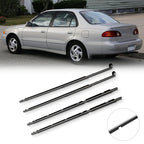 Set of 4 Door Outer Window Moulding Weatherstrip Seals for Toyota Corolla