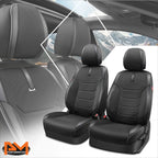 Front Row Bucket Seat Cover for Universal Fit (Sport Series, Black)