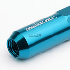 Set of 20 M12X1.5 107mm Tall Sky Blue Aluminum Spiked Lug Nuts + Adapter
