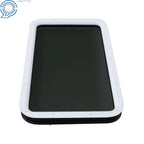 Entry Door Window for RV (12" x 21") - Black Exterior, White Interior, Clear Glass