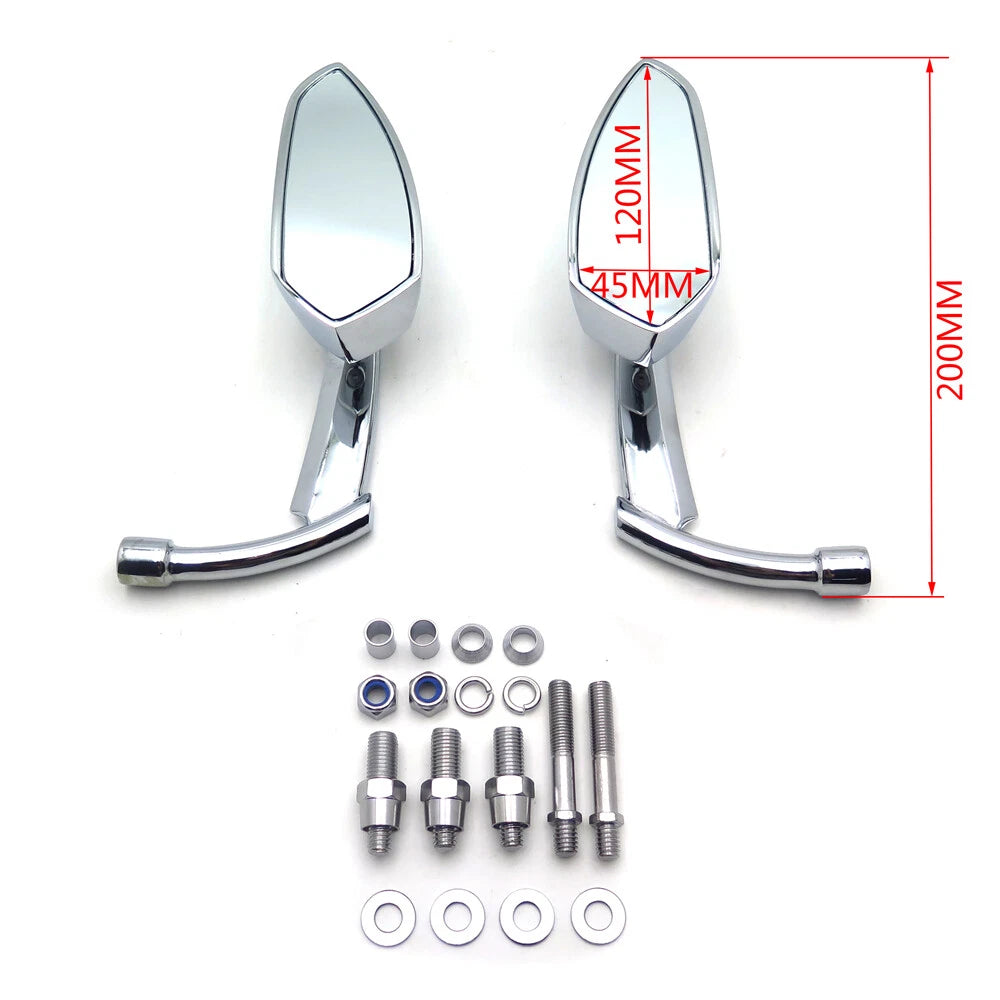 Chromed Blade Mirrors for Suzuki Savage Intruder Volusia Boulevard GSXR Hayabusa
