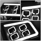 LED DRL Halo Quad Projector Headlight Lamps for Ford F-150 (2009–2014)