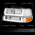 DRL LED Light Bar Type-2 Chrome Amber Headlights for Silverado Suburban (1999–2002)