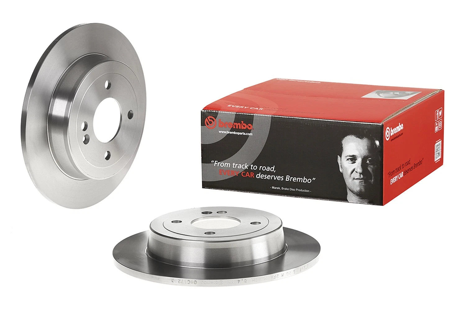 Brembo Brake Disc Rotor for Hyundai Accent, Kia Rio (262mm)