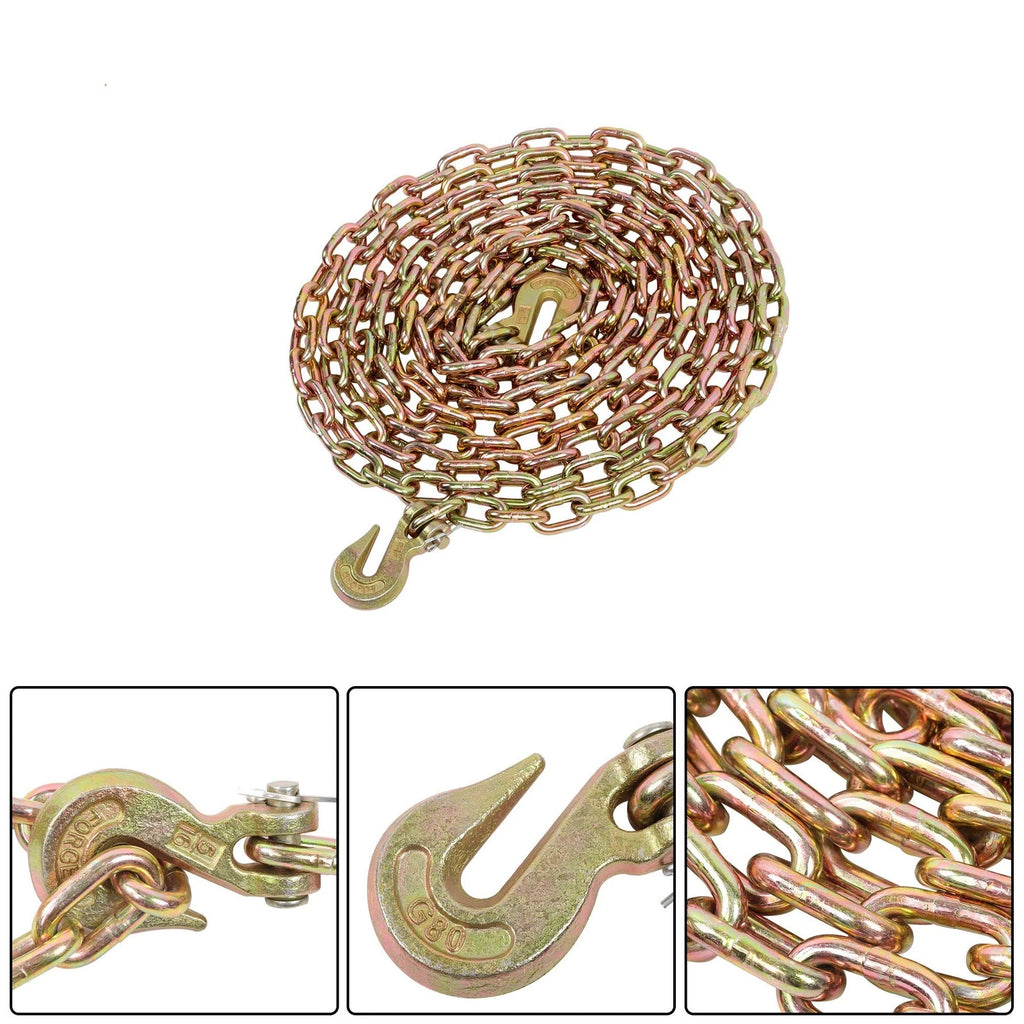 Set of 2 Steel Chain and Bundle Kit 5/16"-3/8" G80 7100lbs