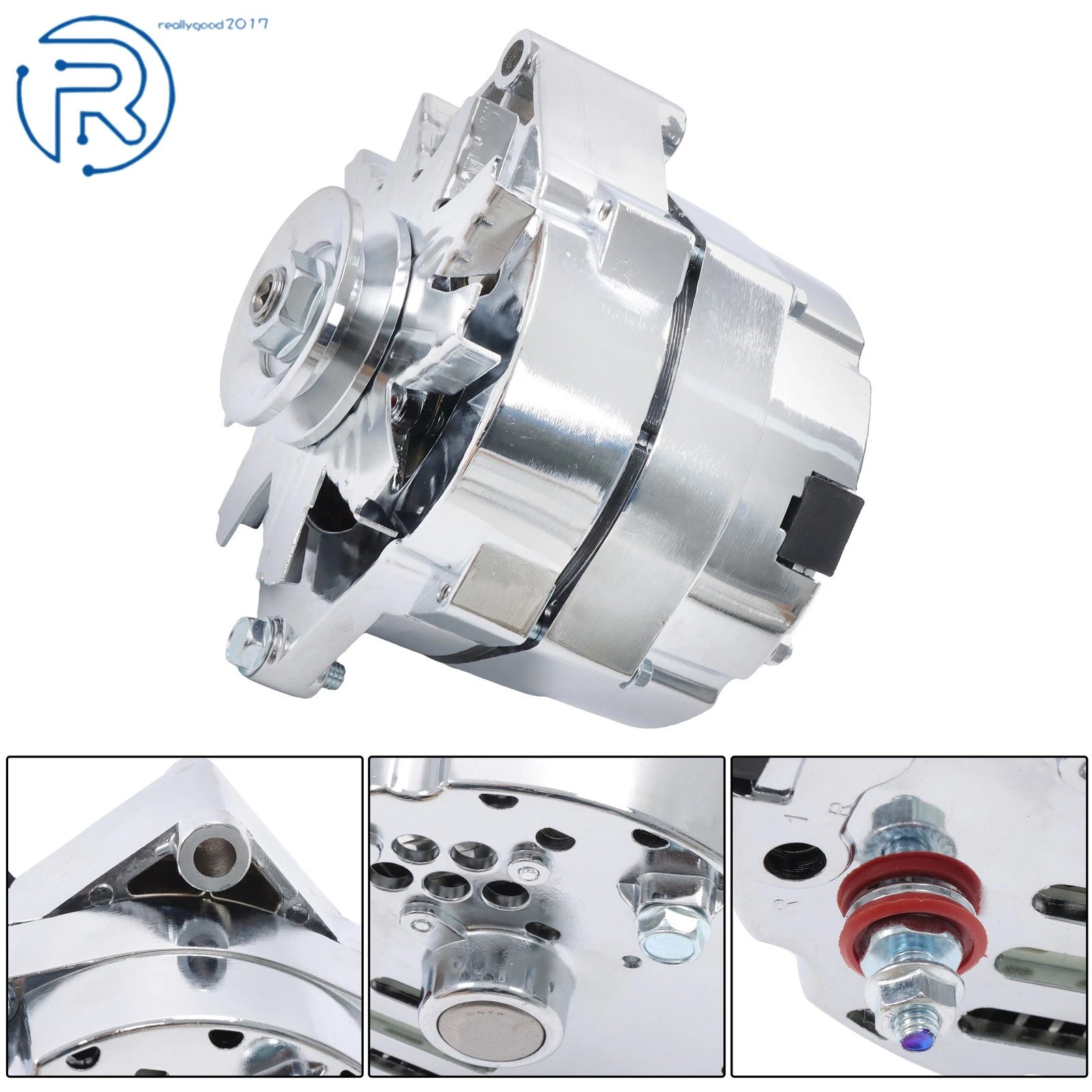 Chrome 110 Amp Alternator for GM 305 350 BBC SBC (Year Range)