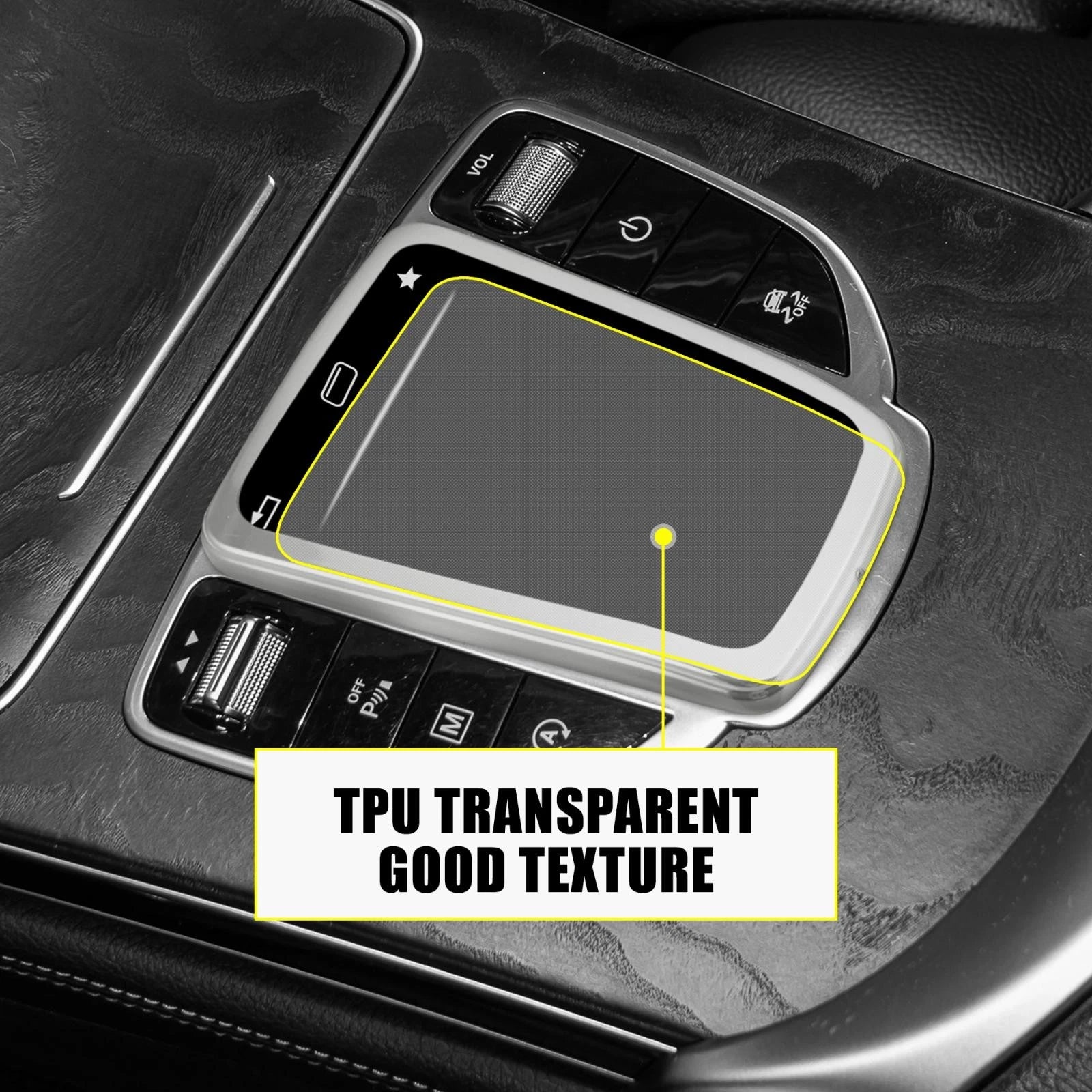 TPU Media Multimedia Protector Cover for Mercedes-Benz GLC (2016–2019) Silver