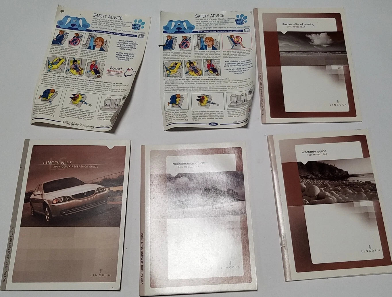 Owner's Guide Manual for Lincoln LS (2004) with Inserts