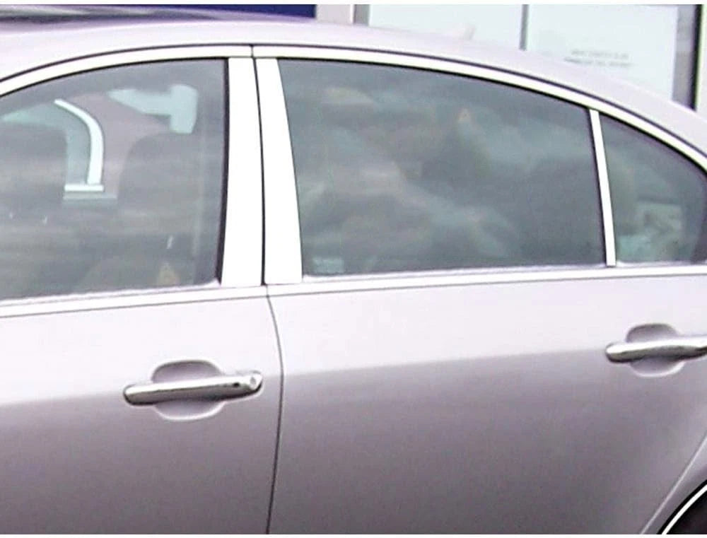 6pc. Luxury FX Stainless Steel Pillar Post Trim for 2009-2013 Hyundai Genesis 4D