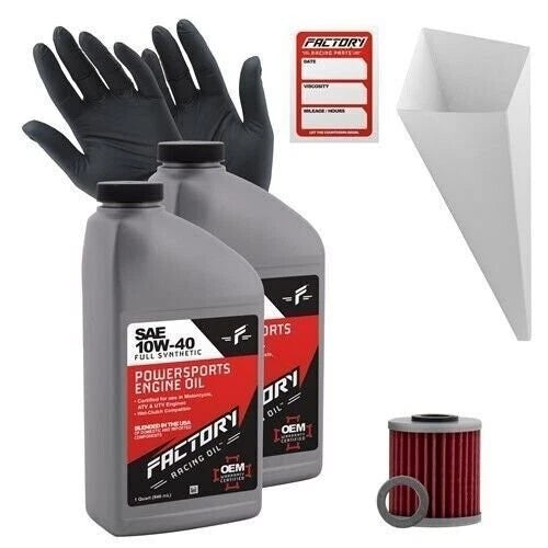 2X 10W40 Oil Change Kit for Kawasaki KX250F KX450/F/SR/X (2004–2023)