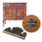 2pc Antique Bronze Hinge for Wooden Box Door Cabinet