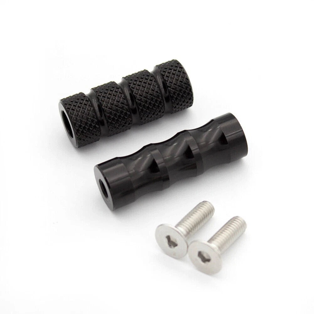 Rear Pillion Footrests Footpegs for Universal Motorcycle (M6 Thread)