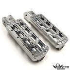 Chrome CNC Dominator Cut Foot Peg for Harley FXBB FXBR FXBRS FXLR (2018–2023)