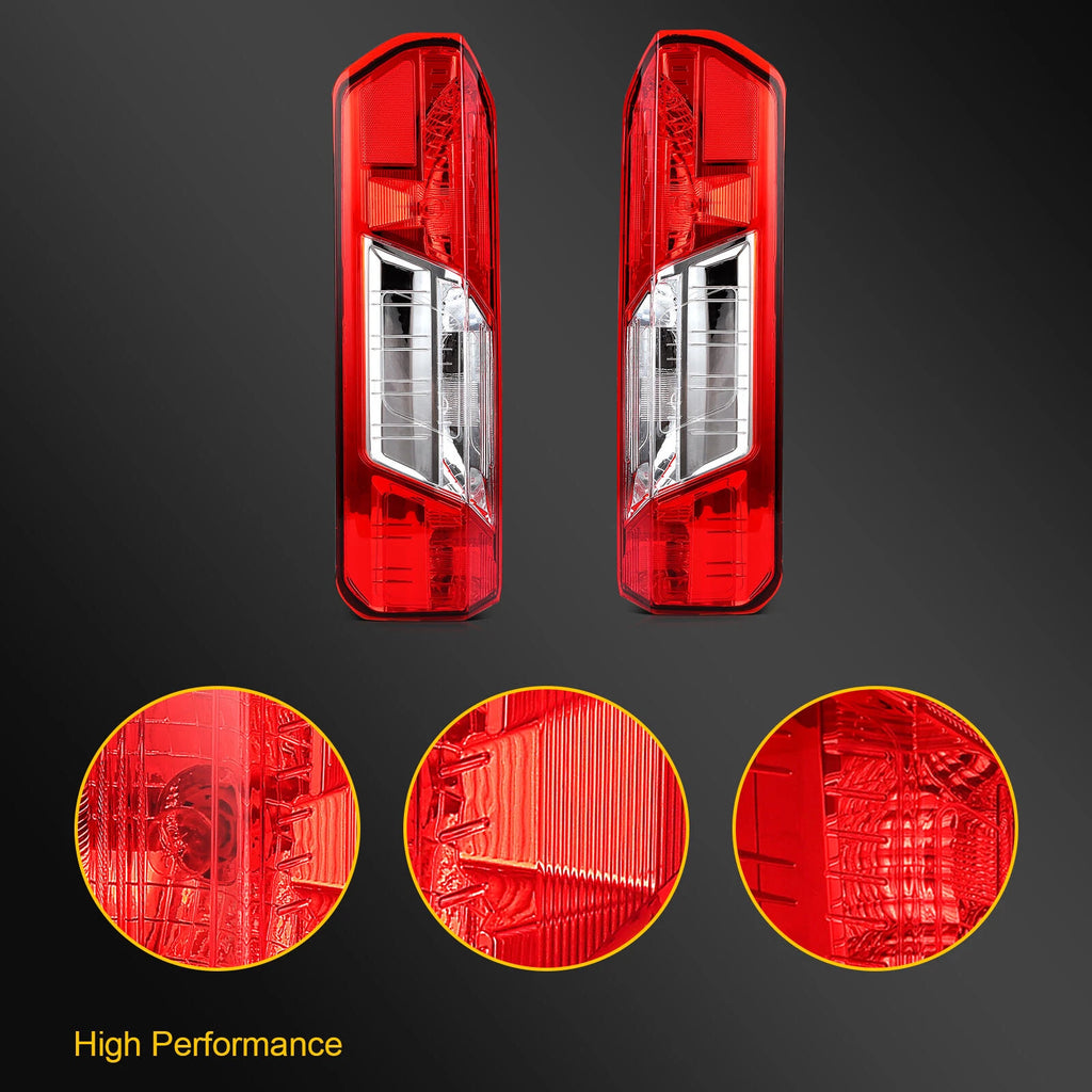 Rear Tail Light Assembly for Ford Transit 150 250 350 (2015–2023) Red Housing