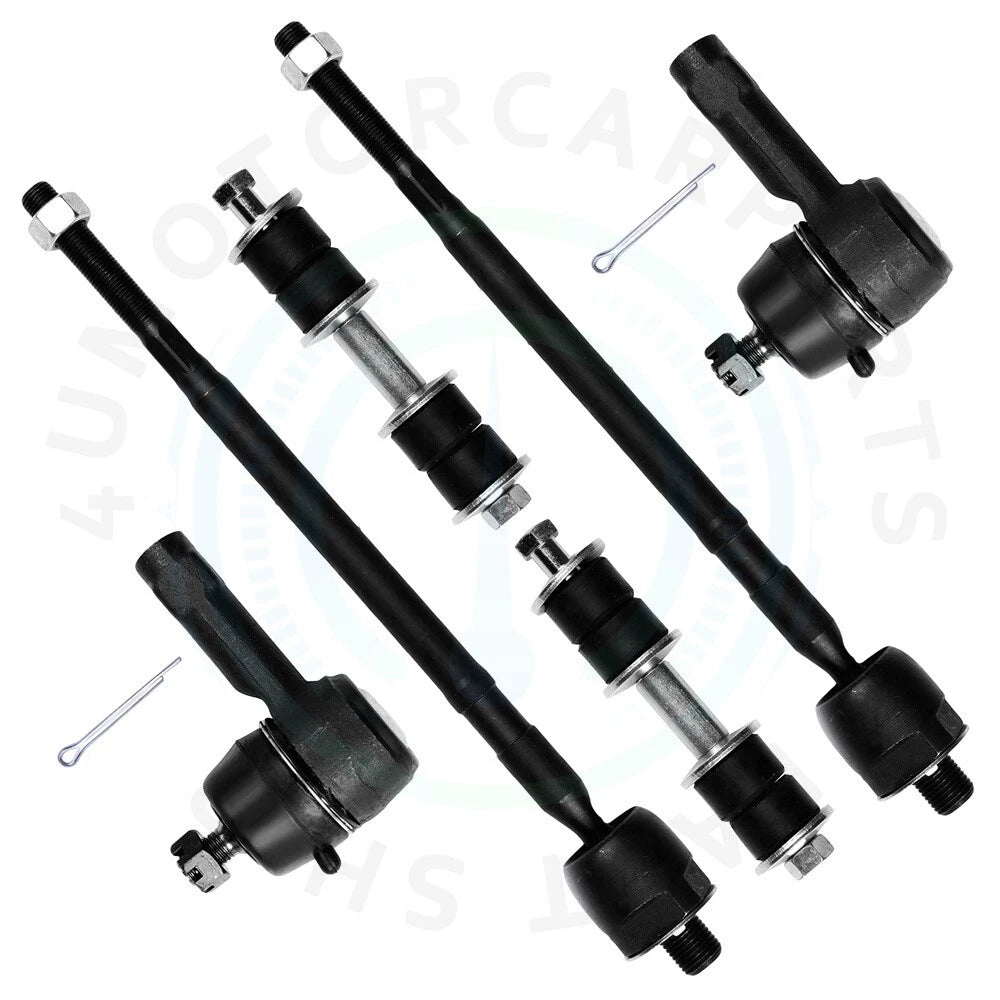 Set of 6 Tie Rod Ends for Mitsubishi Lancer (2002–2007)