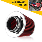 Universal Air Filter Kit for Sports Cars - Chrome Cone 76mm 3"