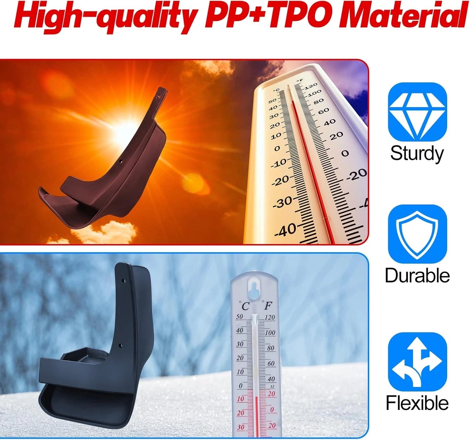 Front Rear Mud Flaps Splash Guards for Toyota Corolla (2009-2013)