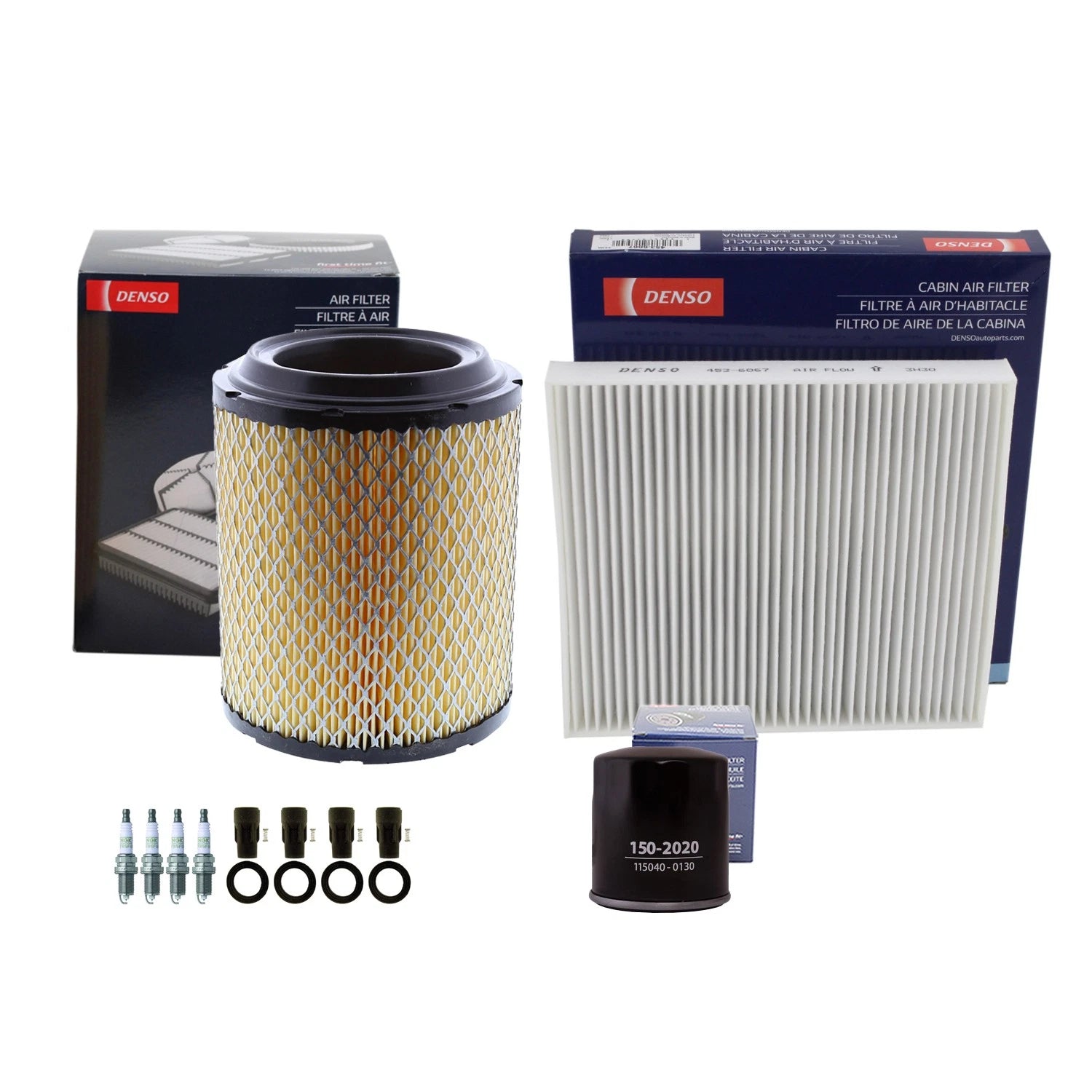 Denso Tune Up Kit with NGK Spark Plugs & Boots for Caliber Compass (2007–2017)