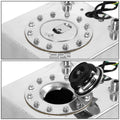 2.5 Gallon Lightweight Polished Aluminum Race Fuel Cell Tank + Level Sender