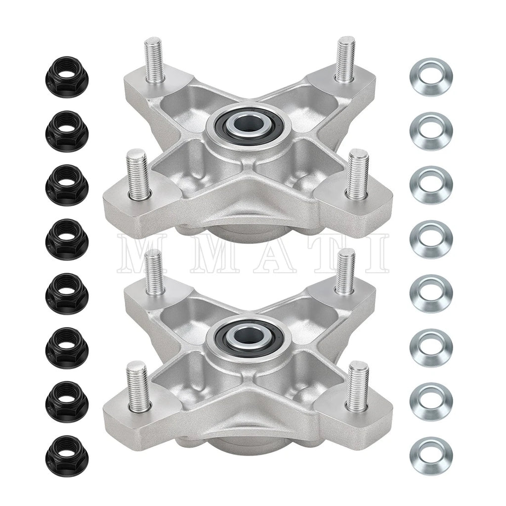 2X Front Wheel Hubs & Flange Lug Nuts for Honda TRX250X TRX400X (2002–2023)
