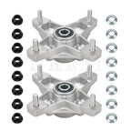 2X Front Wheel Hubs & Flange Lug Nuts for Honda TRX250X TRX400X (2002–2023)