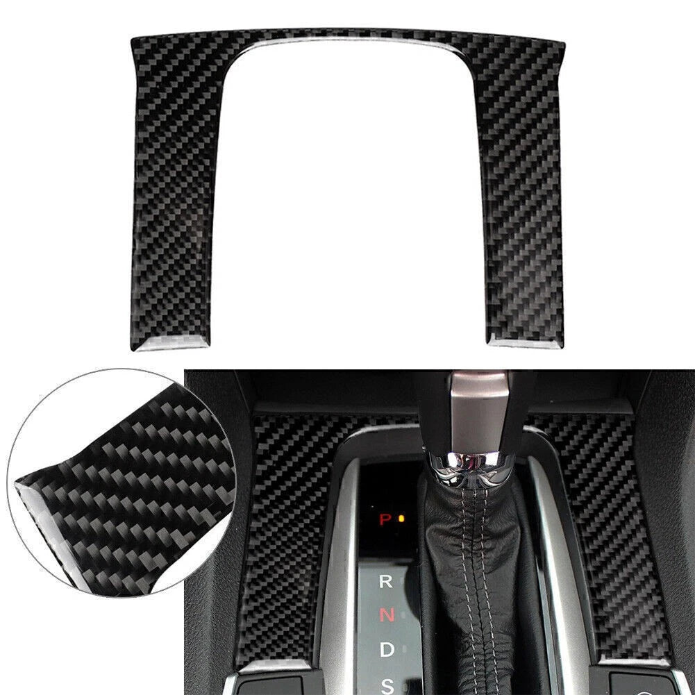 Shift Interior Gear Cover Panel Trim for Honda Civic (2016–2019) Carbon Fiber