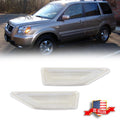 2X Clear Lens Front Fender Side Marker Lights for Honda Element (2009–2011)