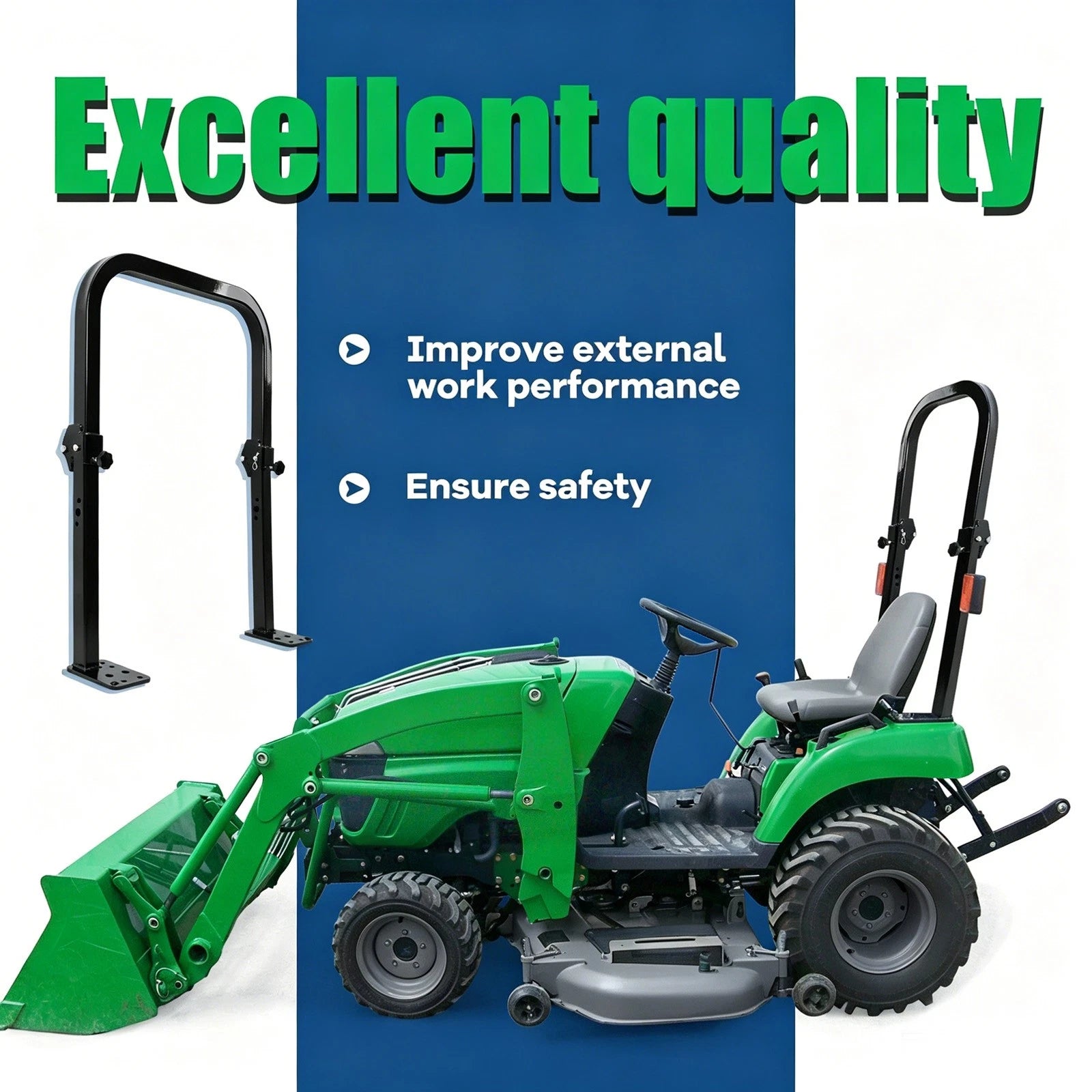 Adjustable Folding ROPS for John Deere 2210 & 2305 (2004–2007)