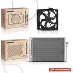 AC Condenser and Cooling Fan Assembly Kit for BMW X5 (2007–2010)